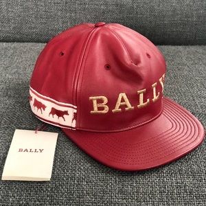 Bally Red Lamb Nappa Cap